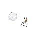 Baoblaze Transparent Small Tank Clown Figurine Sculpture Collection Small Round Ornament Aquarium Bowl for Office Table Home Decors Gift