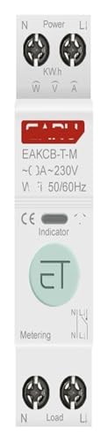 Medidor de tensión KWh para el hogar en disyuntor MCB 1P+N 63A con temporizador