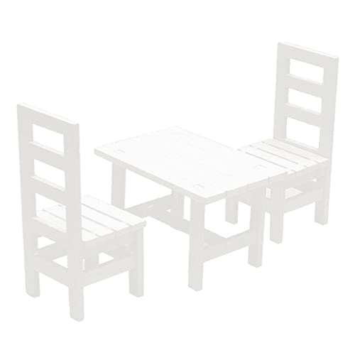 SM SunniMix 1/6 Doll Furniture, Wooden Square Chairs 3pcs/Set, Dollhouse Dining Room Living Room Decor, 12inch Doll Furnishings Model Toy, White -  4dfd2181722f6d2b11c96a864514b173