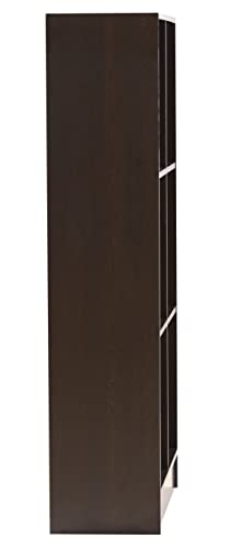 Image of DeckUp Meritus-L 3-Shelf Engineered Wood Book Shelf and Display Unit (Dark Wenge, Matte Finish)