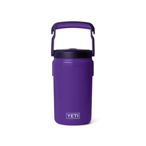 Image of YETI Silo 40 oz Insulated Magslider Straw Cap Water Jug - Leakproof, Lightweight Sports Bottle with Fence Hook Handle - Keeps Drinks Ice-Cold - Ideal for Gym, Sports & Tournaments, Pace Purple