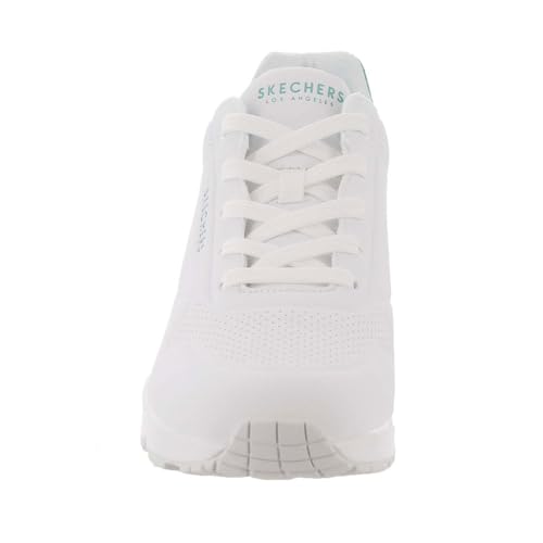 Skechers Damen Stand On Air UNO, White Durabuck Mint Suede Trim, 41 EU