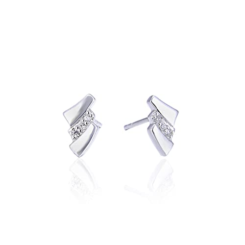 Boucle d'oreille à vis en Argent 925 Femme piercing cartilage hélix géométrique