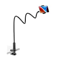 TRYONE Gooseneck Phone Holder - Flexible Arm Mount Stand for iPhone Series/Samsung Cellphones/Google Pixel and more, 27.5in Overall Length