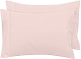 Royale Linens Queen Pillowcase Set of 2 - Bed Pillow Cover - 20' x 30' - Pink Pillowcases - 1800 Brushed Microfiber, Wrinkle & Fade Resistant - Soft & Cozy- Queen Size Pillow Case (Queen, Pink)