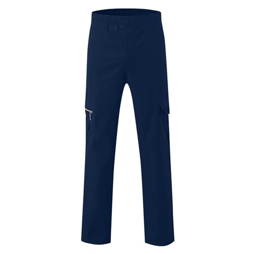 WENKOMG1 Mens Casual Cargo Pants Lightweight Multi Pockets Tactical Pants Straight Leg Breathable Summer Workwear3