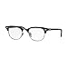 Price comparison product image Ray-Ban Clubmaster Square Eyeglasses,Dark Havana,49mm, Shiny Black, 49 mm
