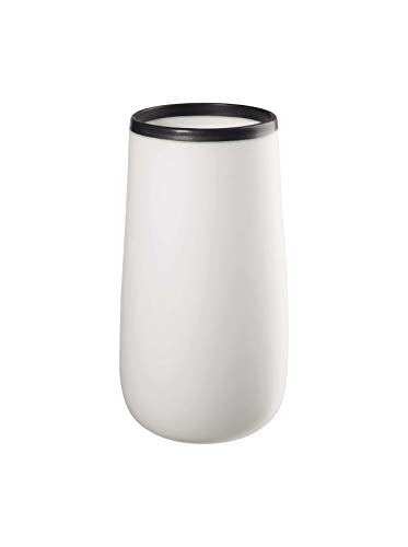 ASA - Onda - Vase organisch - weiß, schwarz - Ø12,5 x H23,5 cm
