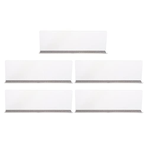Balacoo Plastic Shelf Divider Shop Shelf Divider and Shelf Separator for Organization in Store Kitchen and Office Shelves 5PCS