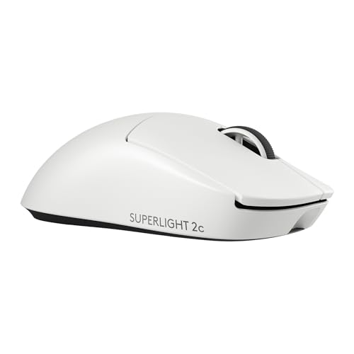 Image of Logitech G PRO X SUPERLIGHT 2c wireless gaming mouse, 53 g pro-grade compact mouse with 5 programmable buttons, USB-C charging, 44K DPI sensor, up to 8 kHz polling for PC /Mac - White