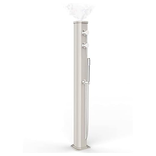 Arkema Design Fuente En Aluminio De Jardín Solar Con Mezclador, Deviator, Ducha Movil Y Nebulizador; Jolly Go Jg150/9001 Arena