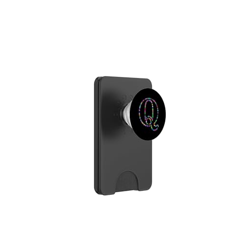 PopSockets MagSafe initiales lettre Q étoiles colorées amovible