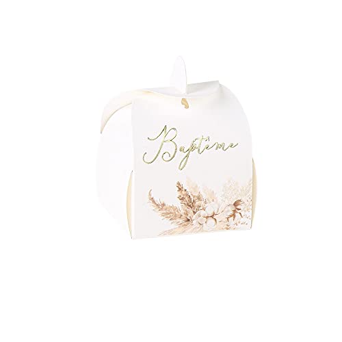 Artifetes Arty Fetes Factory - 10 BOÎTES Carton BAPTÊME Pampa Fleur Coton 5X7CM