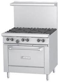 Garland U36-2G24R U Series 36" Gas Restaurant Range with (2) 32,000 BTU Open Burners, (1) 24" Griddle & (1) Standard Oven