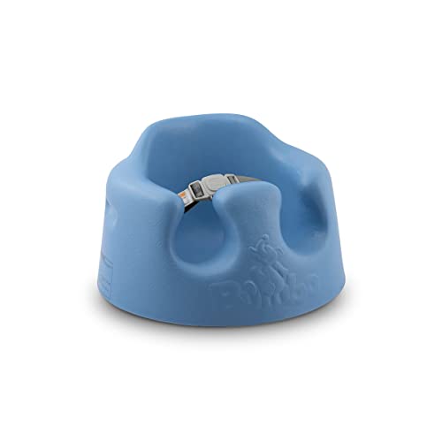 Bumbo Asiento de Suelo para Bebé - Diseño Ergonómico, Fácil de Limpiar, con Arnés de Seguridad - Cómodo y Seguro - Asiento de Apoyo para Bebés de 3 a 12 Meses - Color Azul
