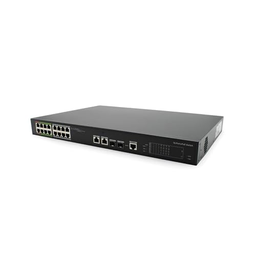 PWR-EPOE-16-V2 16 Puertos Full Gigabit Audio/Video ePoE Switch para Cámaras de Seguridad, 240W Máx miniatura 2