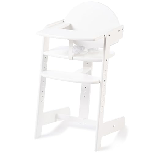 Kinderhochstuhl Holz Filou Up Holz in Weiß I Mitwachsender...