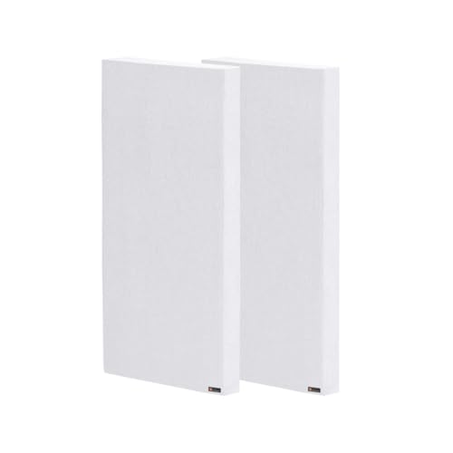 Image of Timber Acoustics | Sound Absorption Panels | Rockwool | Pine-wood | Room Acoustics & Soundproofing | 2' x 4' x 2 inch [SET OF 2] NRC > 0.90 (White)