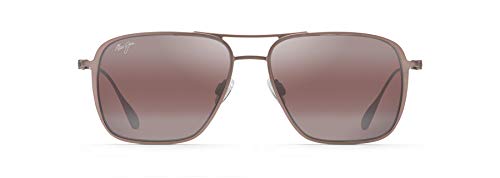 Maui Jim womens Beaches Asian Fit W/ Patented Polarizedplus2 Lenses Sunglasses, Brown Red Satin/Maui Rose Polarized, Medium US