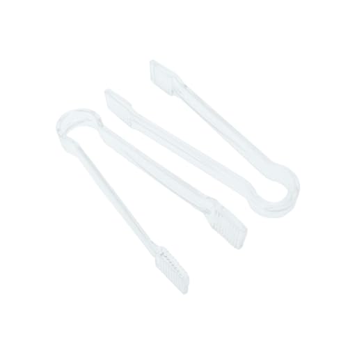 OFFSCH 2 Pack Acrylic Ice Tongs for Freezer Serving Tongs Ice for Large Cubes Appetizers