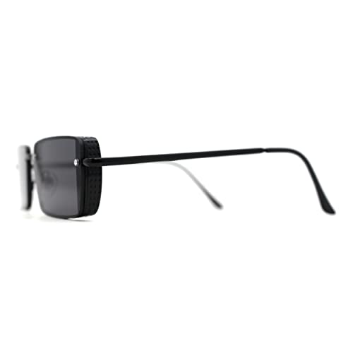 SA106 Mens Rimless Luxury Square Rectangle Ornate Metal Rim Sunglasses3