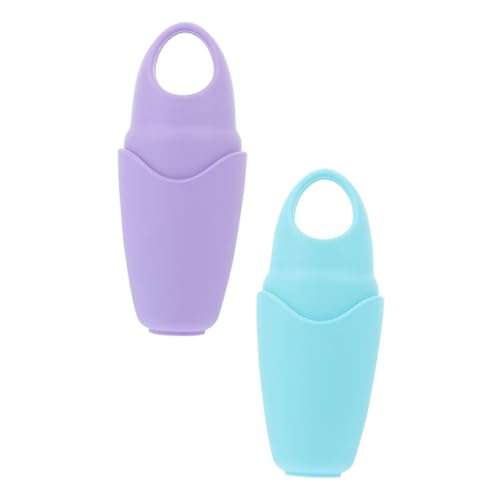 2 Piezas Bandeja de hielo de enfermería accesorios de baño cubo de hielo de belleza para la cara quita ojeras despigmentante ojeras molde de masaje facial rodillo de hielo Blue PATKAW
