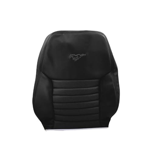 1999 2000 2001 2002 2003 2004 Ford Mustang GT V8 Convertible Genuine Perforated Leather Seat Covers (Dark Charcoal Black, Driver Top)