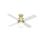 Hunter Fan Company 52313 Hepburn Ceiling Fan, 44, Modern Brass