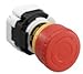 XA1E-BV313-R, Switch Emergency Stop N.O./N.C. SPST/3PST Mushroom Button 3A 250VAC 250VDC 10.5N Solder Panel Mount
