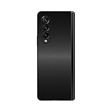 SopiGuard Sticker Skin for Samsung Galaxy Z Fold 3 Precision Edge-to-Edge Rear Panel Vinyl Decal (Brushed Black)