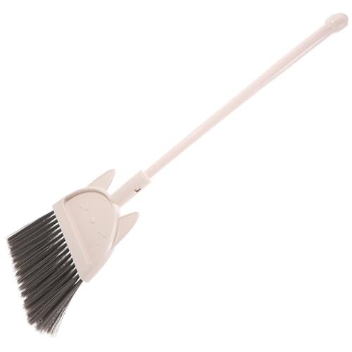 ERINGOGO かわいい猫柄 用ほうき 軽量コンパクト設計 ハンドル付き 家や学校の掃除に 親子で楽しむお手伝い用クリーニングツール