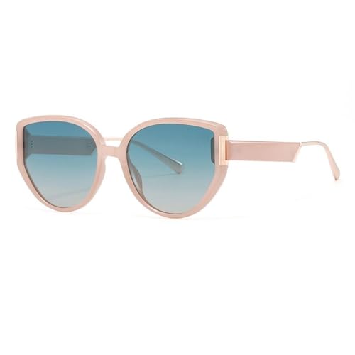 Lunettes de soleil pour femme UV400 rose et or pour la conduite et le vélo en plein air