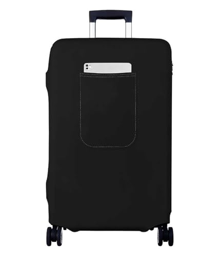 Morbuy Elastisch Kofferschutzhülle Groß Kofferhülle Schwarz mit Reißverschluss Suitcase Luggage Cover mit Großer Tasche Waschbar Kratzfest 25 bis 28 Zoll