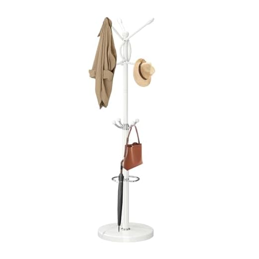 Elegant ZIECUKU Metal Coat Rack with Marble Base