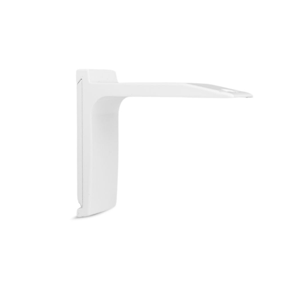 TENDAGGIMANIA Staffa per Bastone Tenda Binario Moderno Colore Bianco - Modello Cubo/Piatto - Kit Accessori per Montaggio zineffa per Tenda Personalizzabile