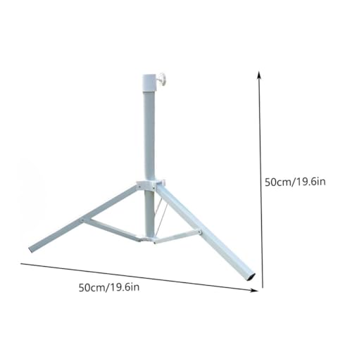 Support de parasol de terrasse stable avec base triangulaire et vis ajustable - 3