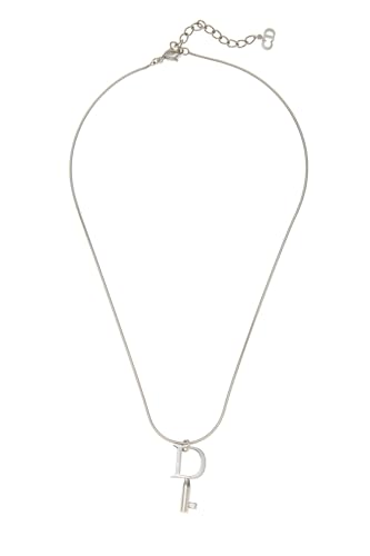 Dior, Pre-Loved Silver Key Pendant Necklace, Silver