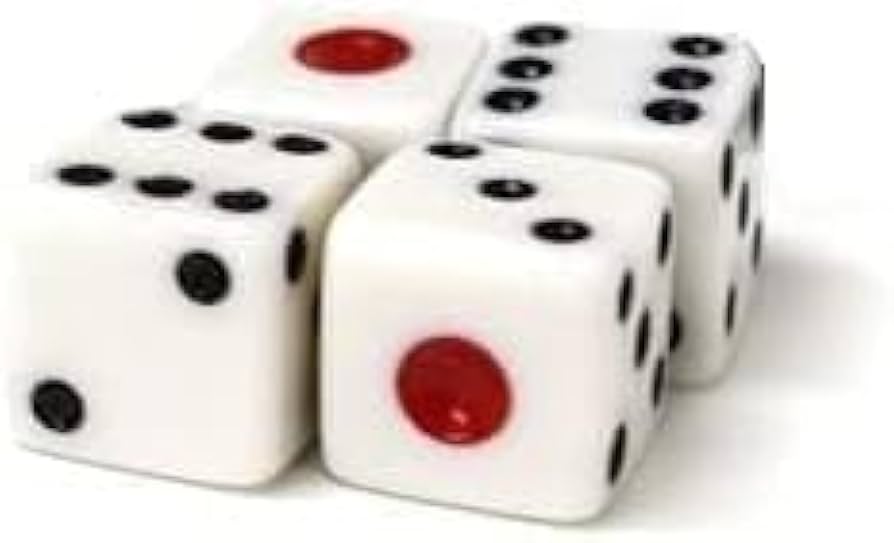 Amazon | 青雲商店 サイコロ さいころ 6面 8mm四方 赤目 ダイス 4個