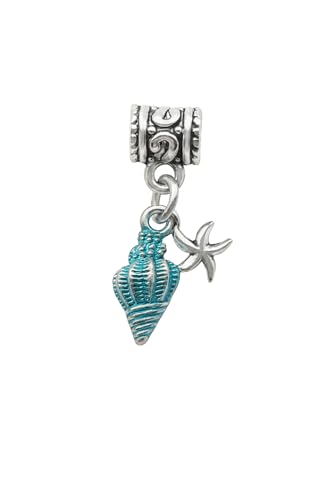 LaBenie Abalorio colgante de concha de mar y estrella de mar