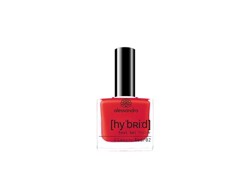 alessandro Esmalte híbrido Classic Red – Rojo clásico – En solo 3 pasos – Uñas perfectas sin LED – hasta 10 días de duración
