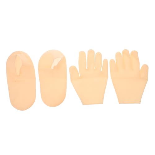 OATIPHO Guantes exfoliantes e hidratantes guantes de mano hidratantes calcetines de pies secos calcetines de spa para mujer calcetines de gel spa Guantes de loción gel de sílice