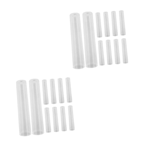 jojofuny 2 Series Extensor De Tapa Protector De Lápiz Gorra De Lápiz Armador De Lápiz Portalápices Con Tapa Cubierta De Lápiz Tapa Cubre Bolígrafos El Plastico Transparent 10 Piezas*2