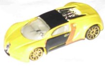 Hot Wheels Bugatti Veyron 2007 Mystery Car Series Bugatti Veyron Yellow Opened Mattel 1:64 Scale Col