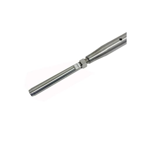 Tensor Deck Toggle y Swage Stud de 1/4" para cable de 1/8" de acero inoxidable T316 miniatura 3