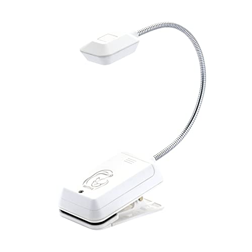 WITHit Clip On Book Light – Mommy & Me, White – LED Task and Reading Light with Clip for Books and eBooks, Dimmable Brightness, Portable and Lightweight, Bookmark Light for Adults, Batteries Included