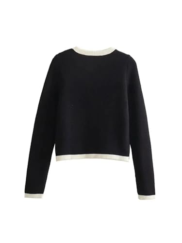 Generic Women Single Breasted Sweater Knitted Cardigans Woman Long Sleeve Knitwear Coat3