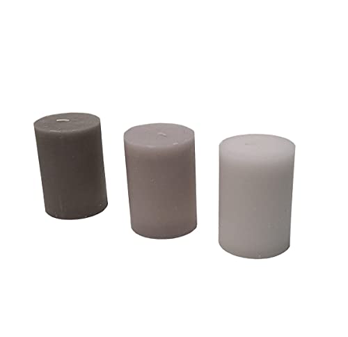 Ikea 402.592.24 LUGGA Block Candles 'Delicate Vanilla' Scented (10 cm) Pack of 3