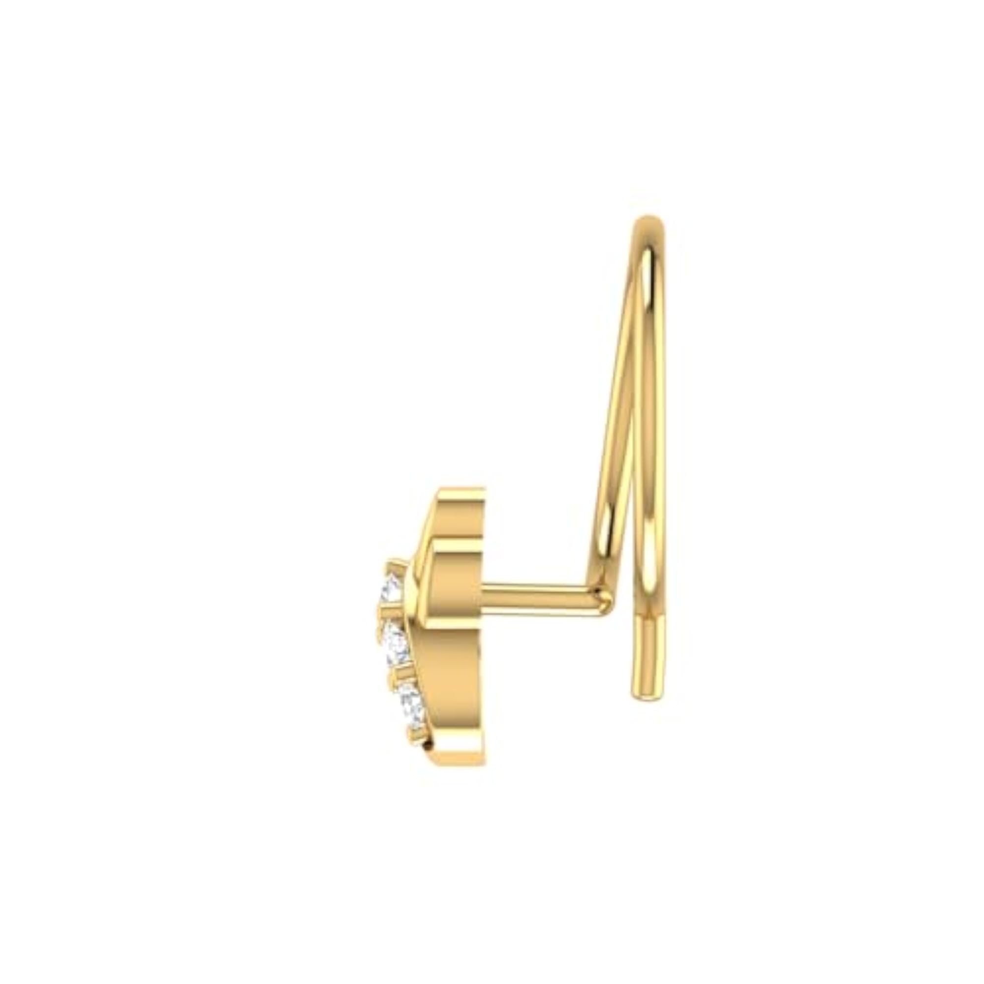 Women's 14Kt Yellow Gold Stud Nosering