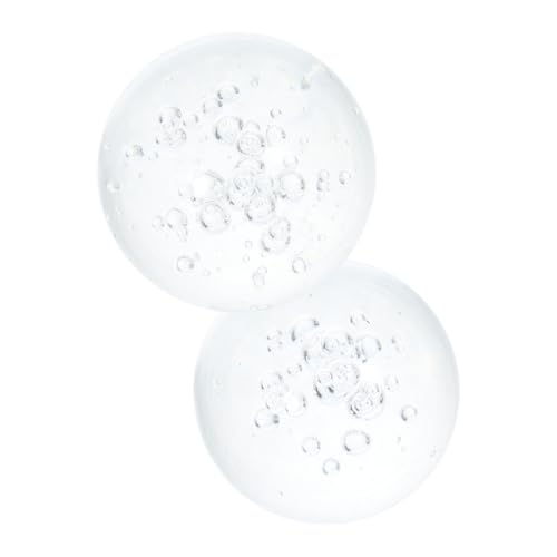 Angoily 2 Pièces Boules de Cristal Décoratives pour Fontaine Intérieure Ornement Aquarium et Bol Effets Lumineux Captivants pour Décoration de Table