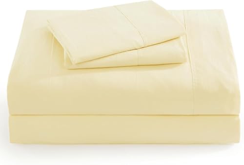 Image of Hospital Twin Extra Long 100% Cotton Jersey Sheet Set - Soft and Comfy - by Crescent Bedding -Twin XL Cream